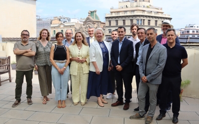 Participants a la roda de premsa feta a l'Institut Ramon Llull per explicar la iniciativa | Maria Pratdesaba